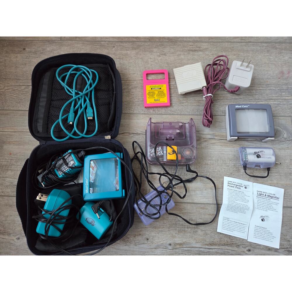 Vintage Retro Game Boy Accessory Lot